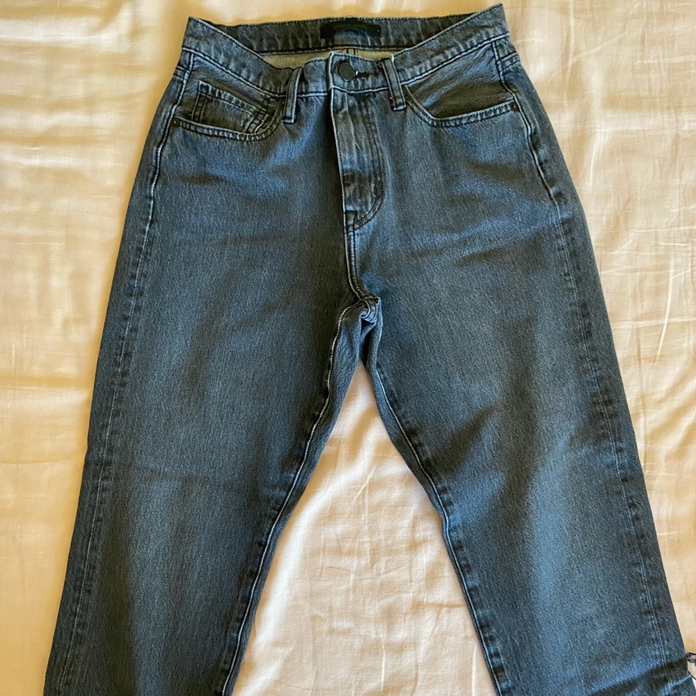 Uniqlo Black/Grey Straight Leg Jeans